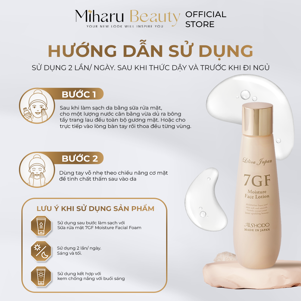 Hướng dẫn sử dụng nước cân bằng lotion 7GF