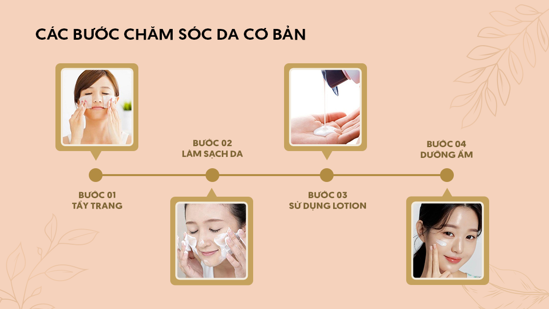 Các bước chăm sóc da cơ bản