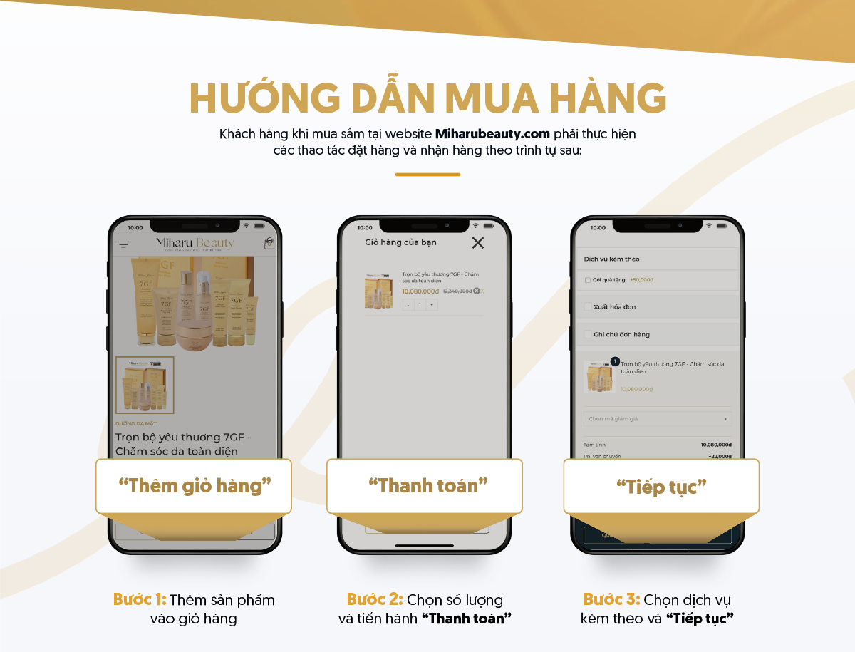 hướng dẫn mua hàng tại Miharu Beauty