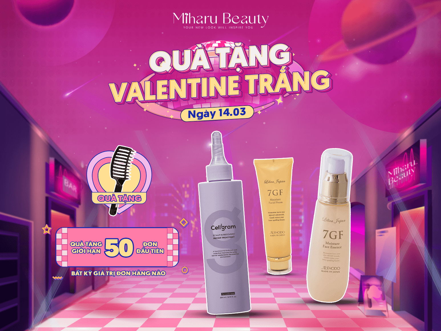 Quà tặng valentine trắng