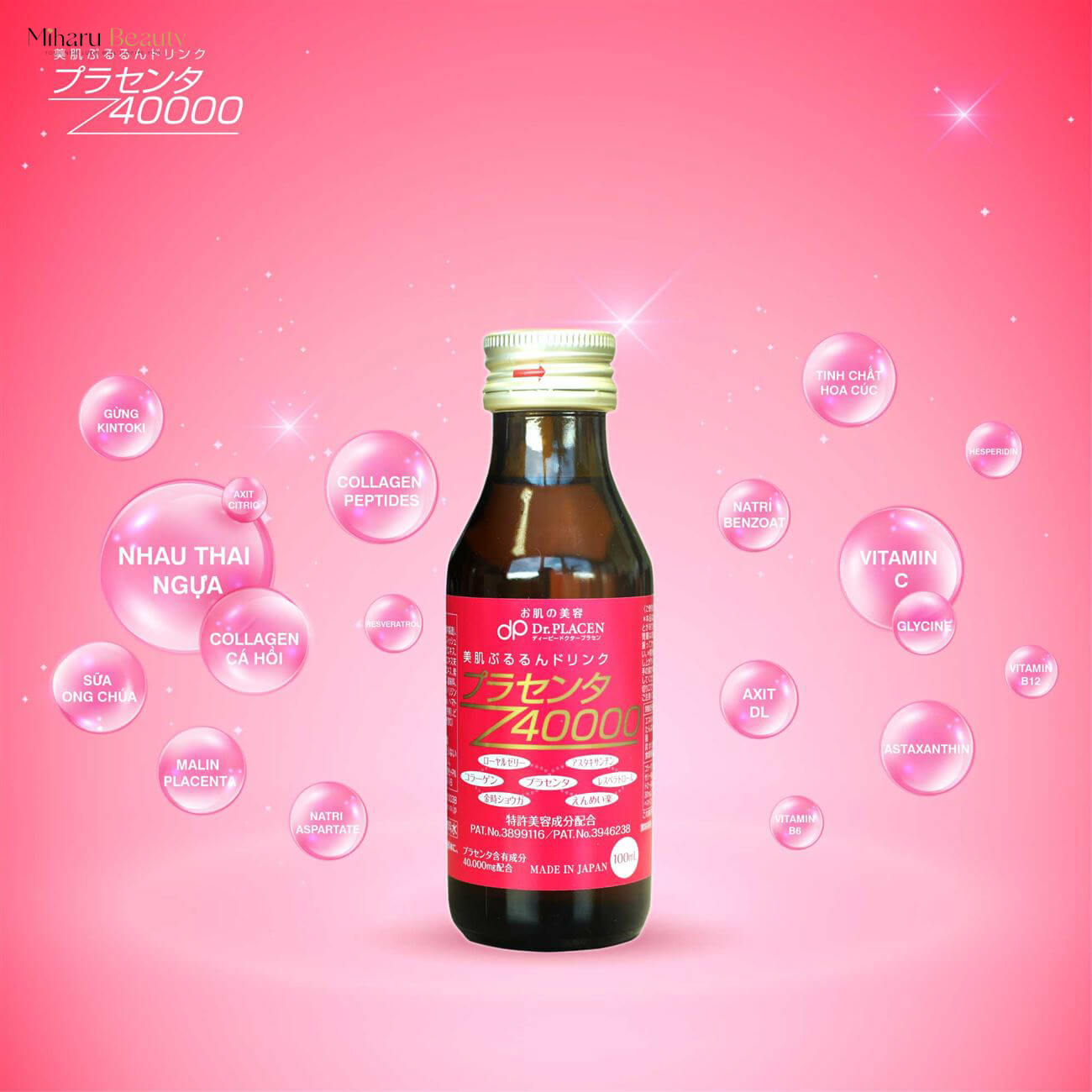 Nước uống đẹp da Placenta 40000 Premium 100ml