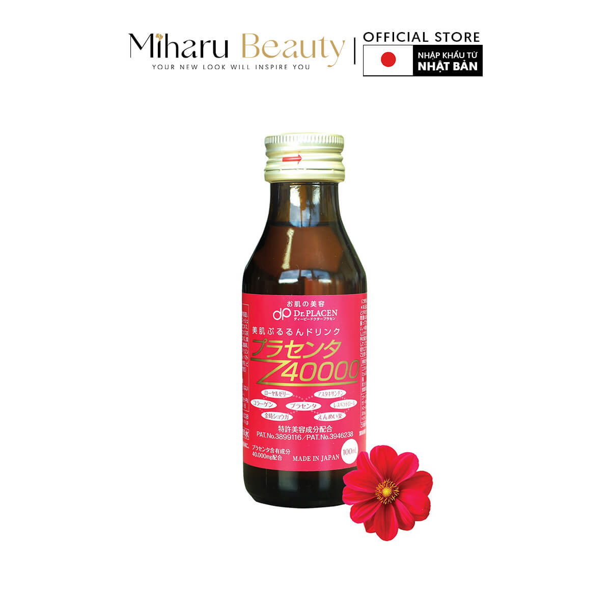 Nước uống đẹp da Placenta 40000 Premium 100ml