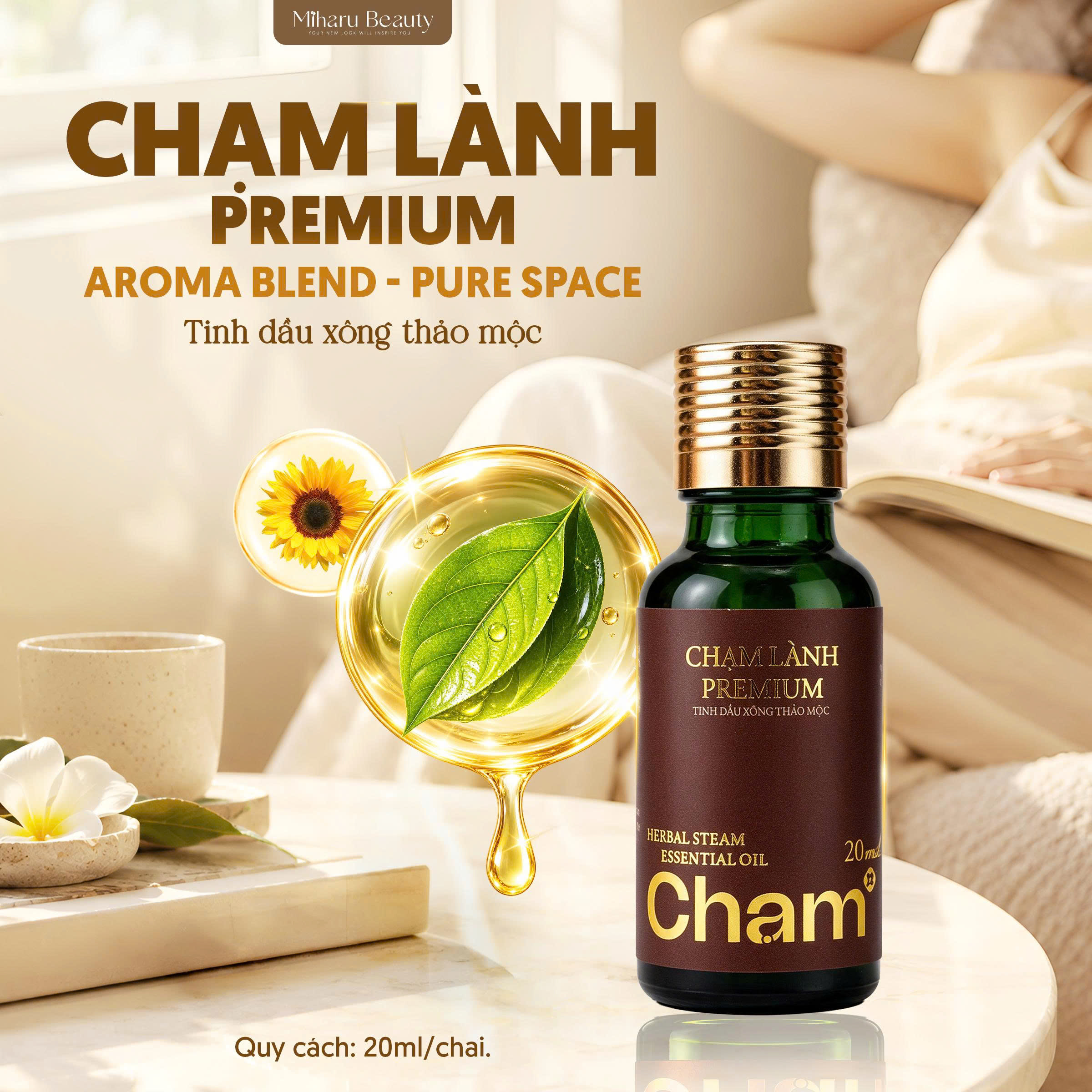 Chạm Lành Premium - Tinh dầu xông thảo mộc