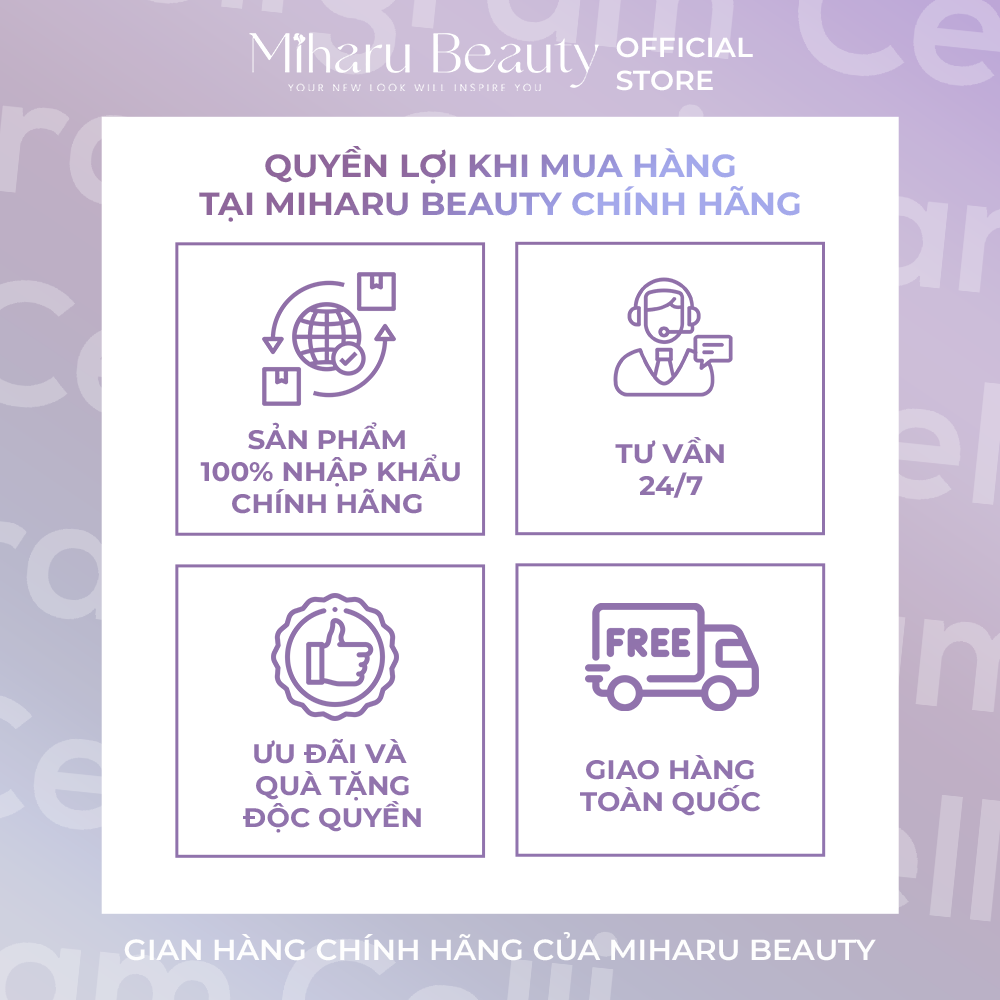 quyền lợi khi mua hàng tại miharu beauty