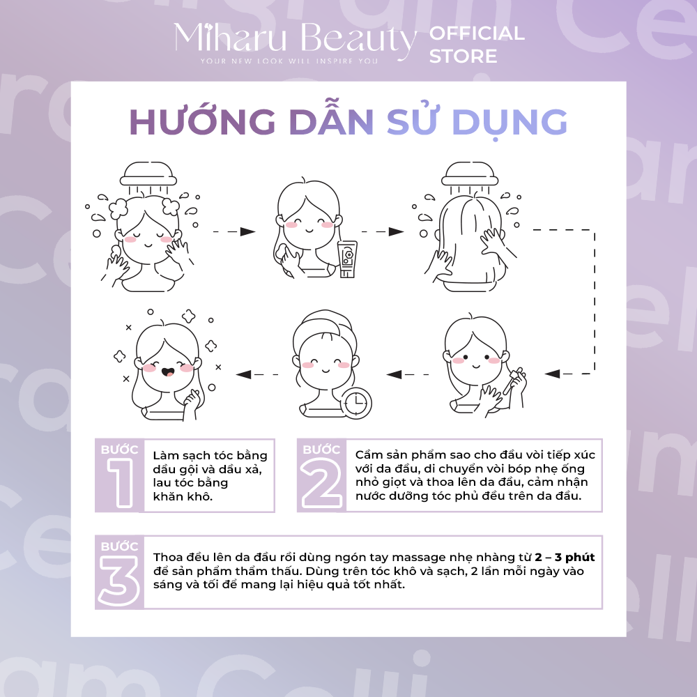 hướng dẫn sử dụng tinh chất dưỡng tóc celligram