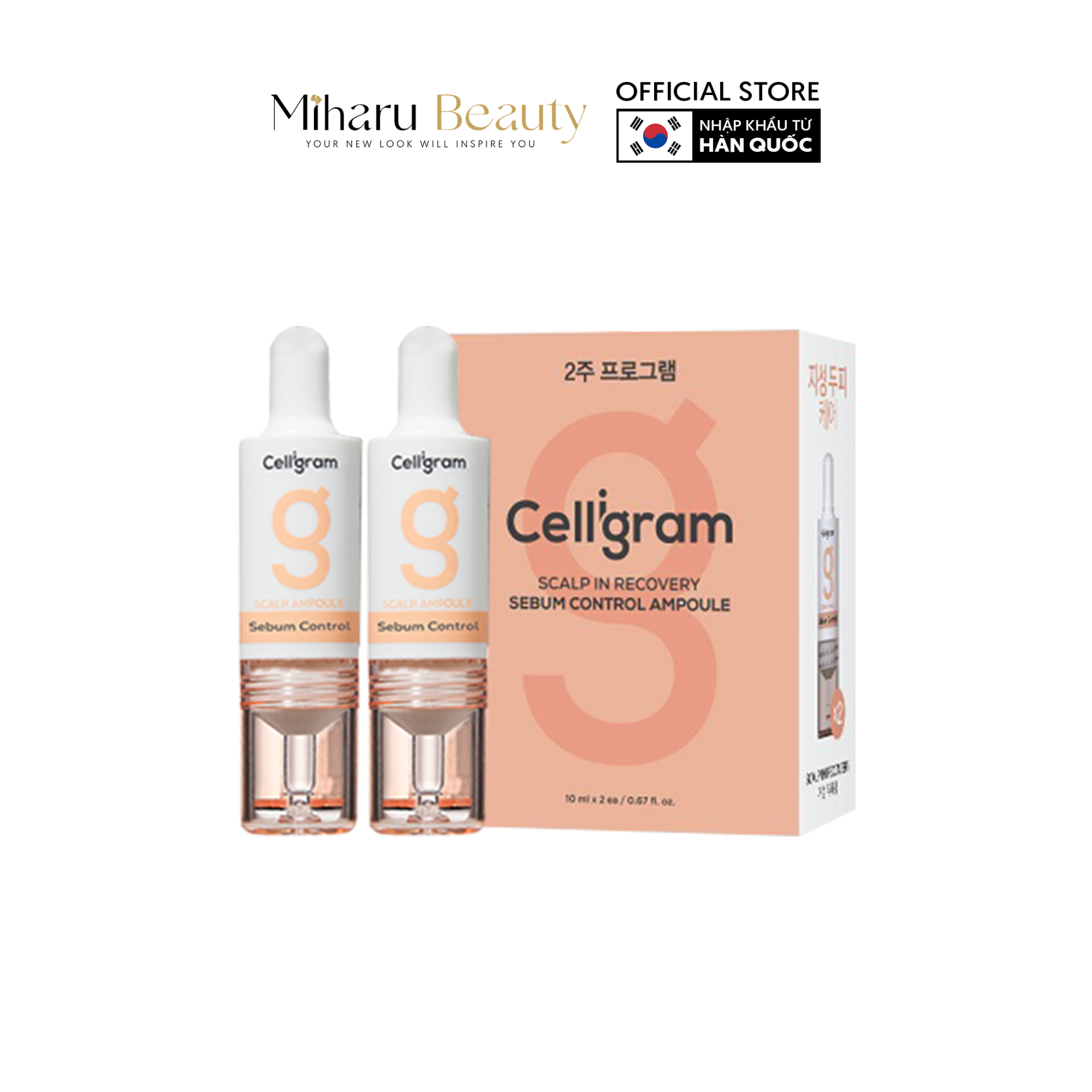 Tinh chất dưỡng tóc mượt - celligram sebum control ampoule