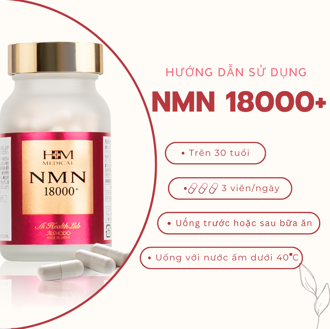 Hướng dẫn sử dụng viên uống NMN 18000