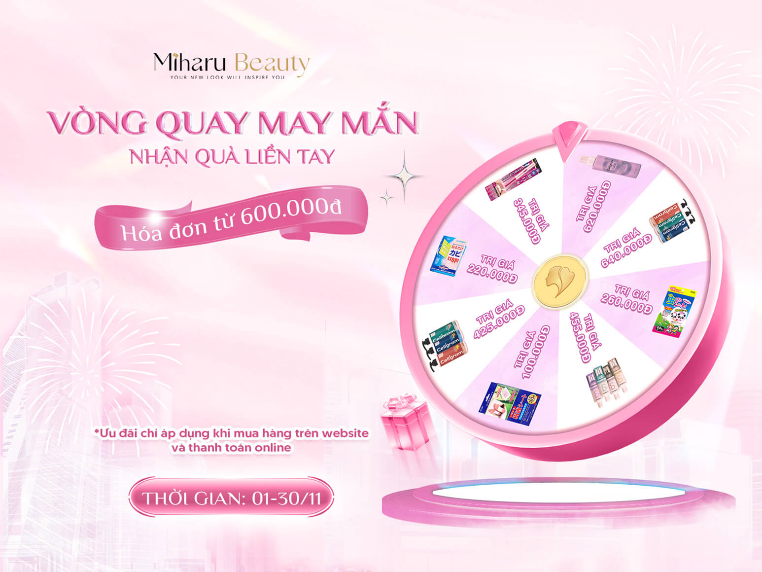 Vòng quay may mắn tháng 11