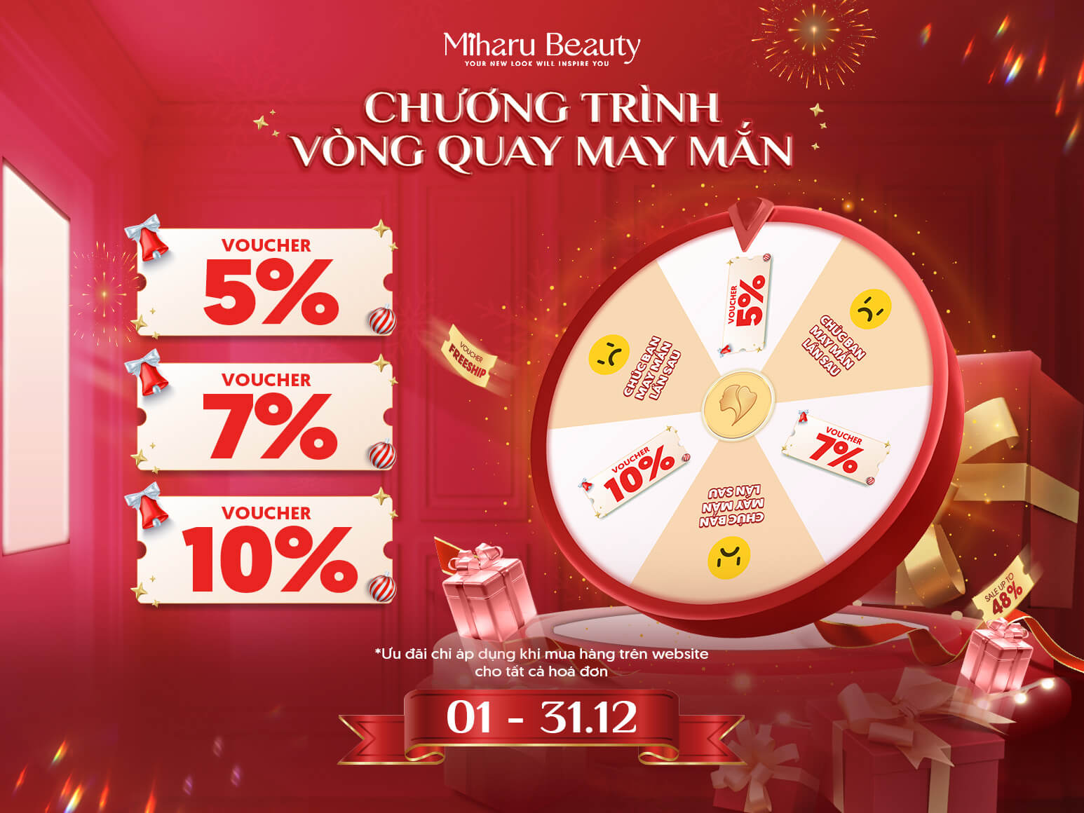 Vòng quay may mắn tháng 12