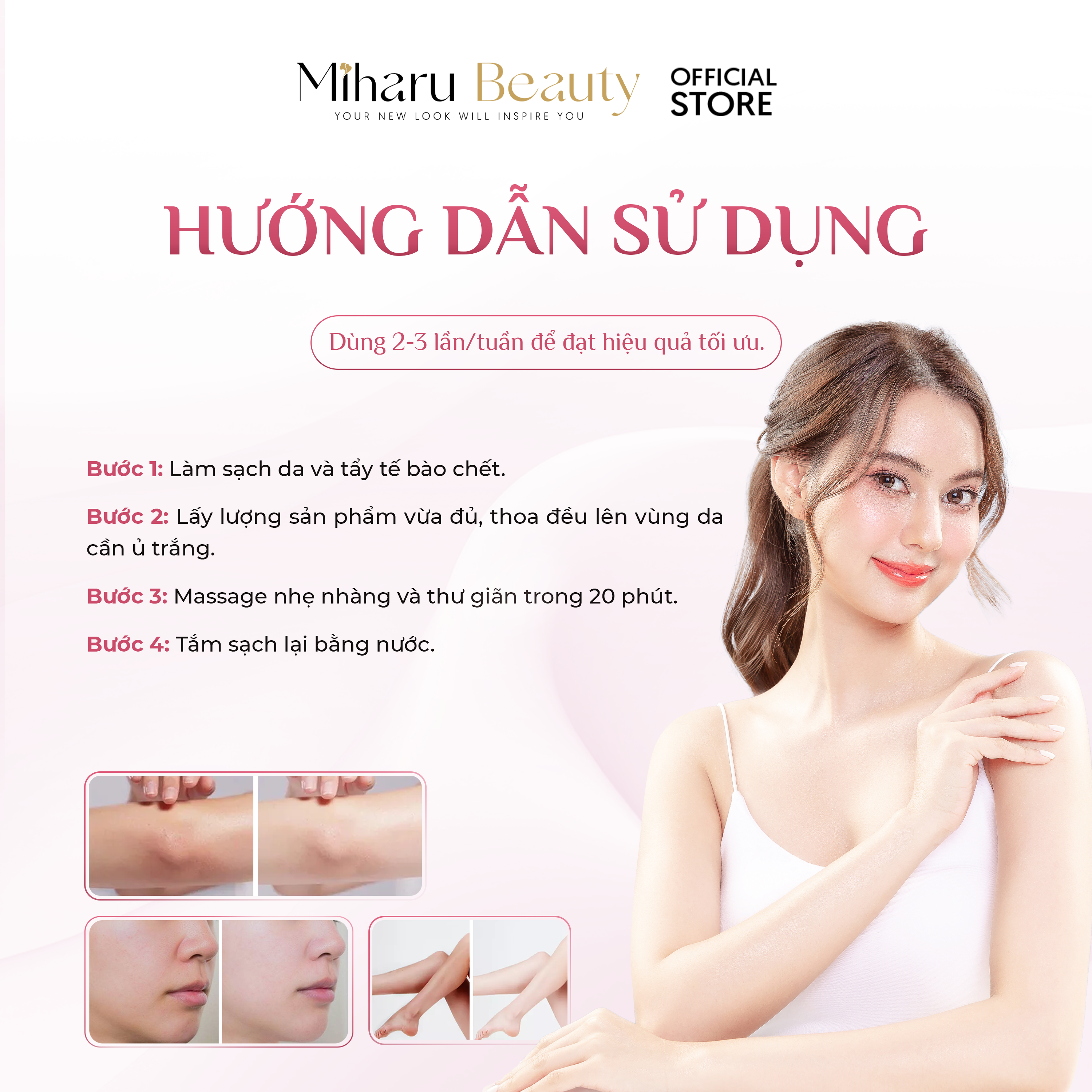 Hướng dẫn sử dụng Ủ trắng toàn thân