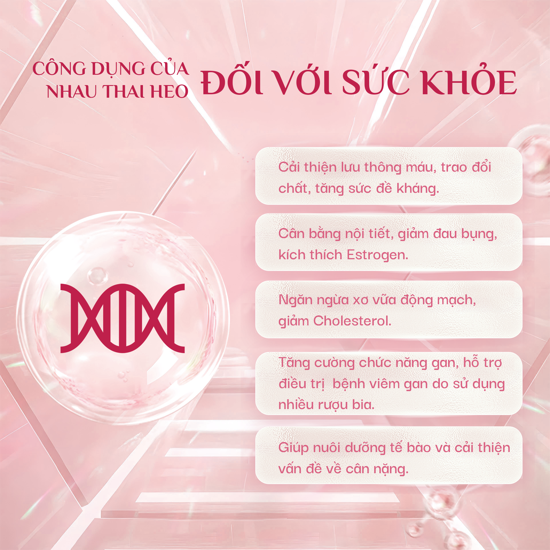 Công dụng của nhau thai heo - Đối với sức khỏe