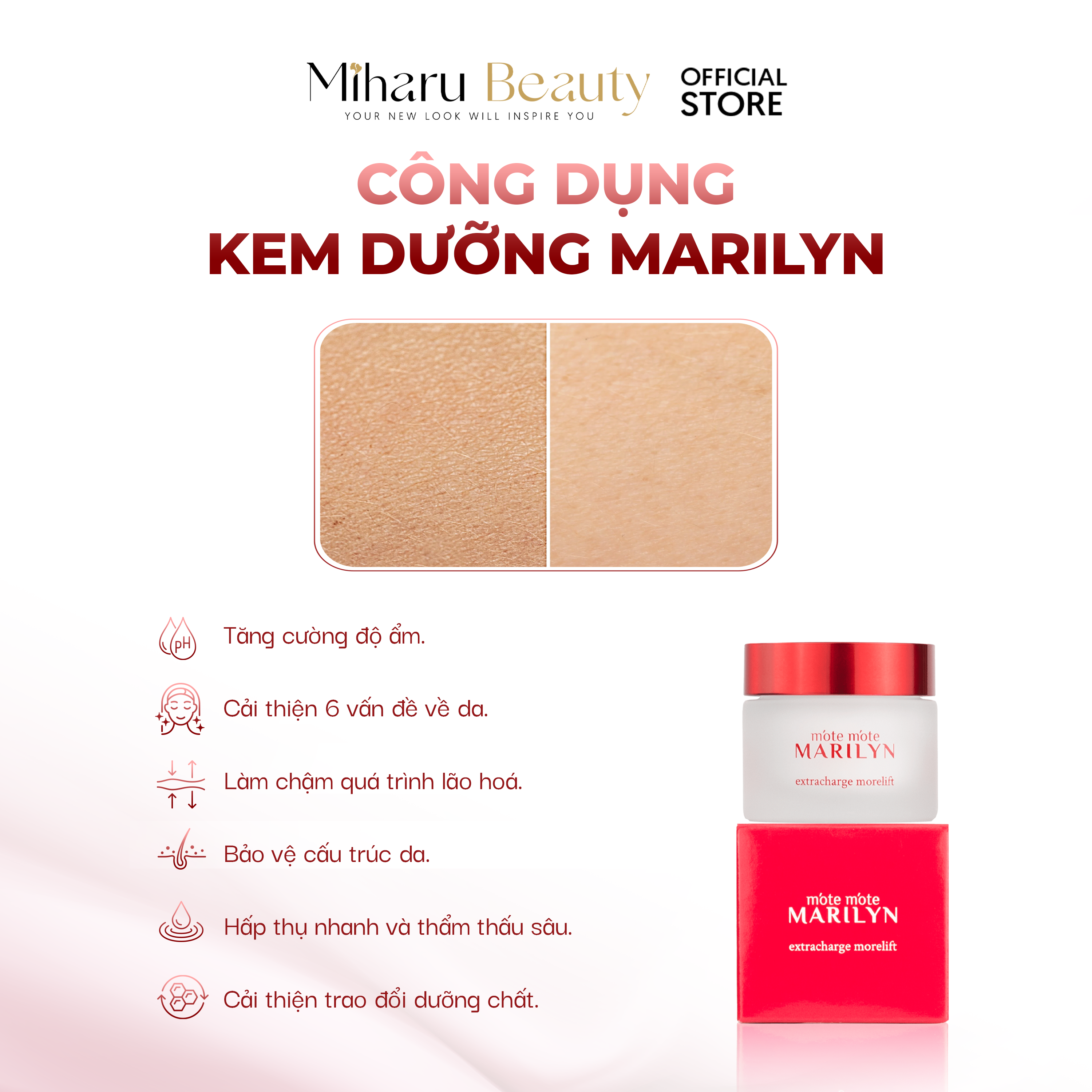 Công dụng kem dưỡng Marilyn