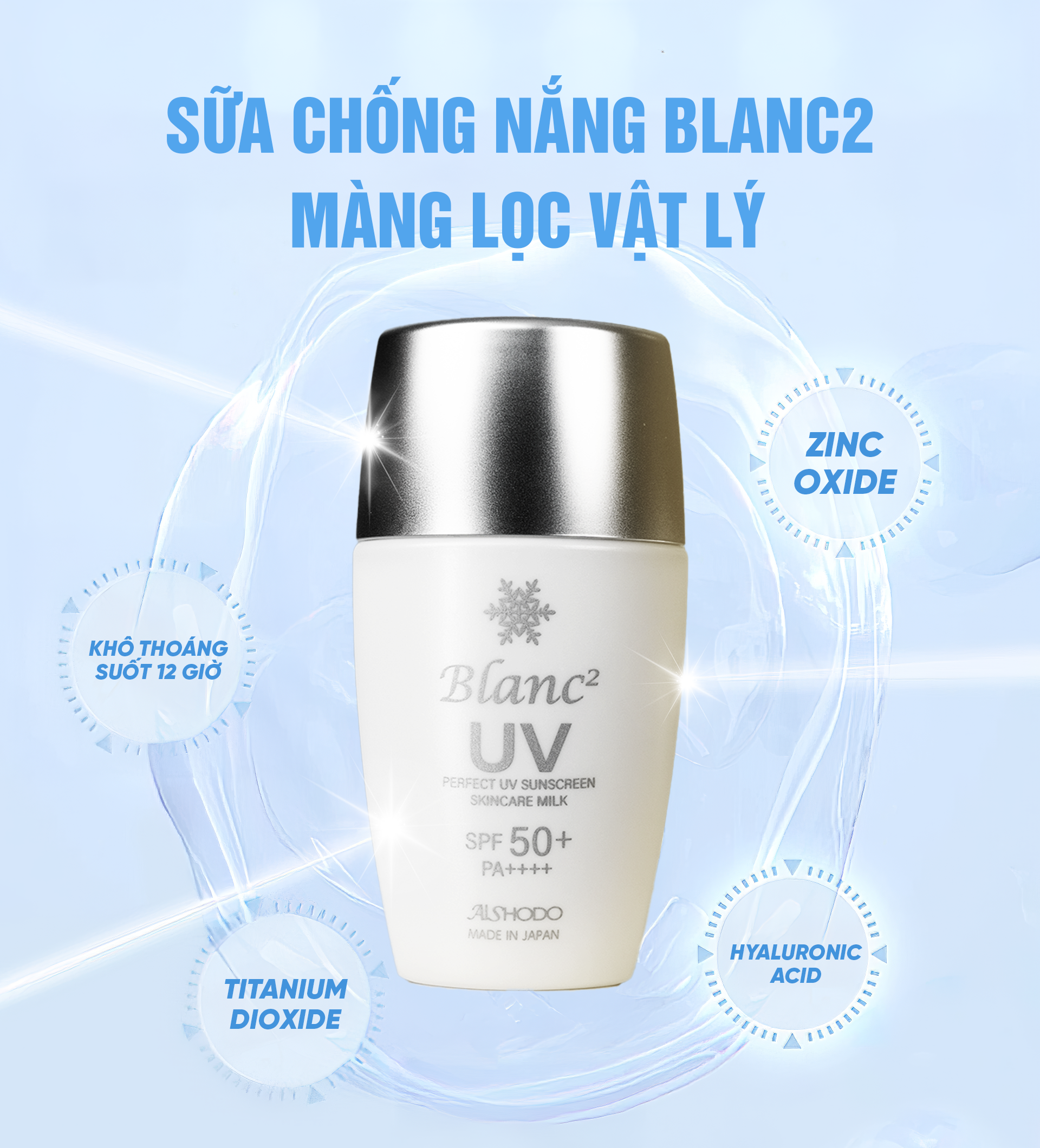 Sữa chống nắng vật lý - Blanc2 UV Care SPF50+ PA++++ 30ml.
