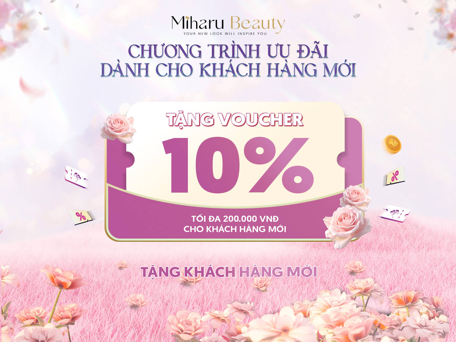 Tặng 10% dành cho khách hàng mới
