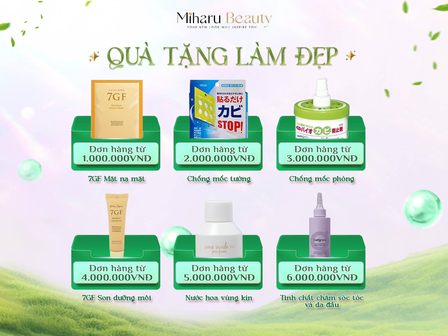 QUÀ TẶNG THEO GIÁ TRỊ ĐƠN HÀNG