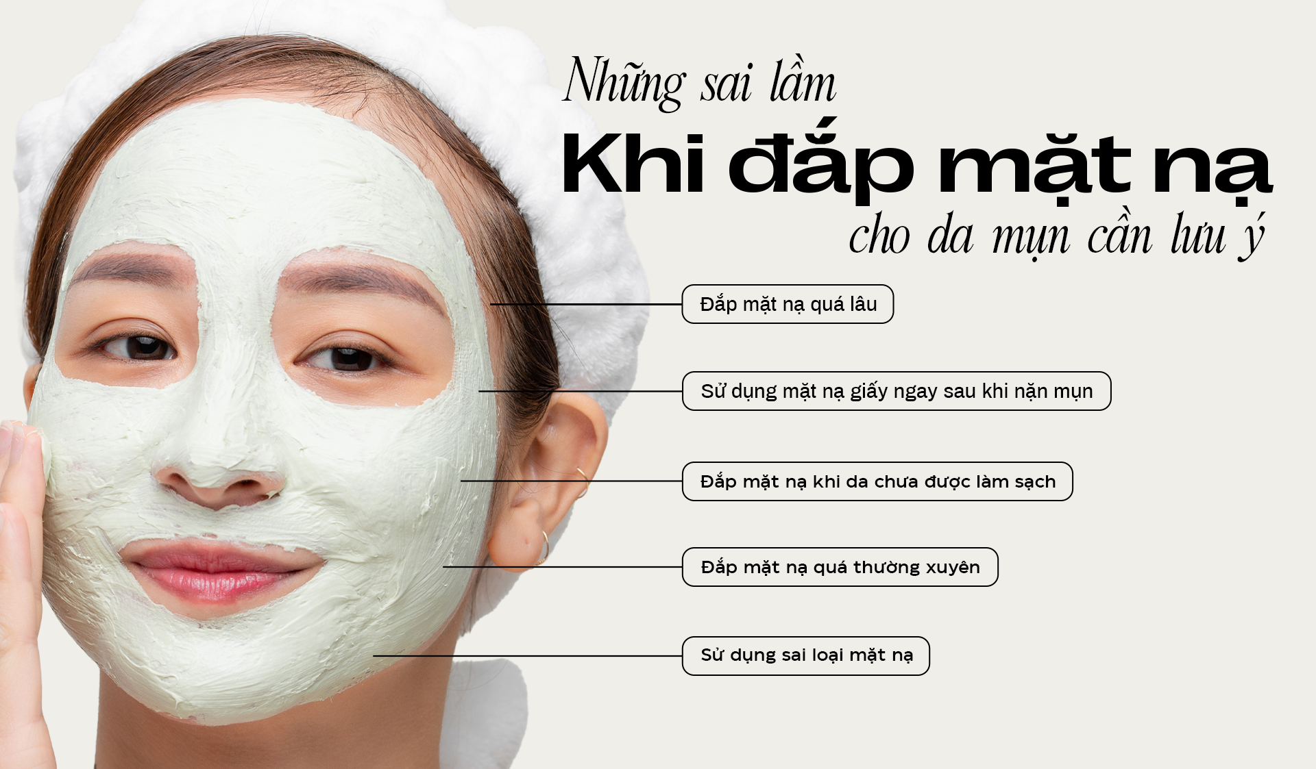 Những sai lầm khi đắp mặt nạ cho da mụn