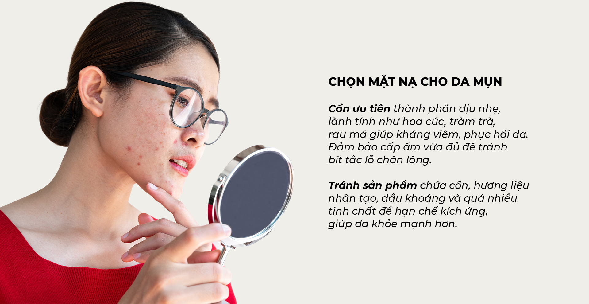 Chọn mặt nạ cho da mụn