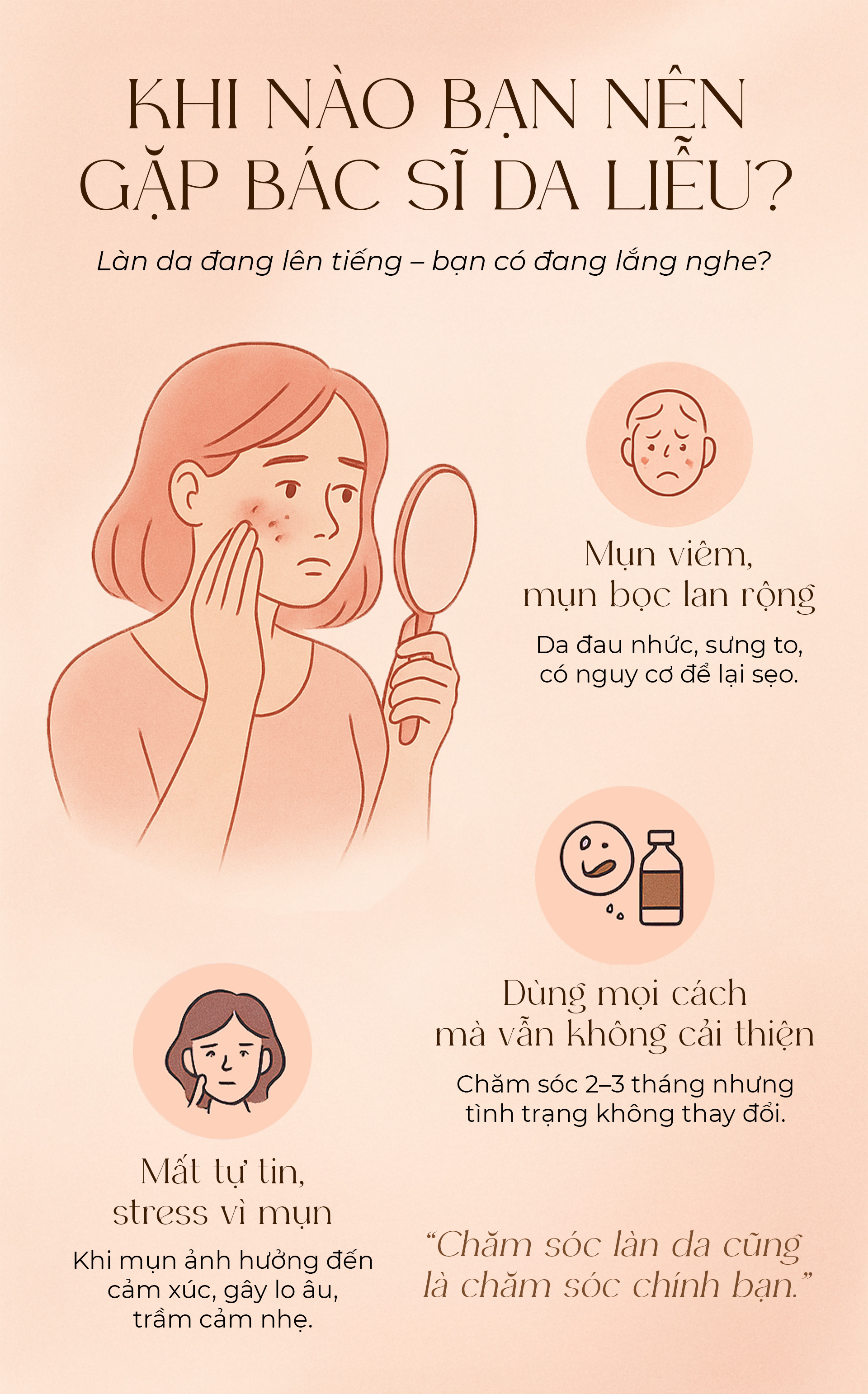 Khi nào cần gặp bác sĩ da liễu