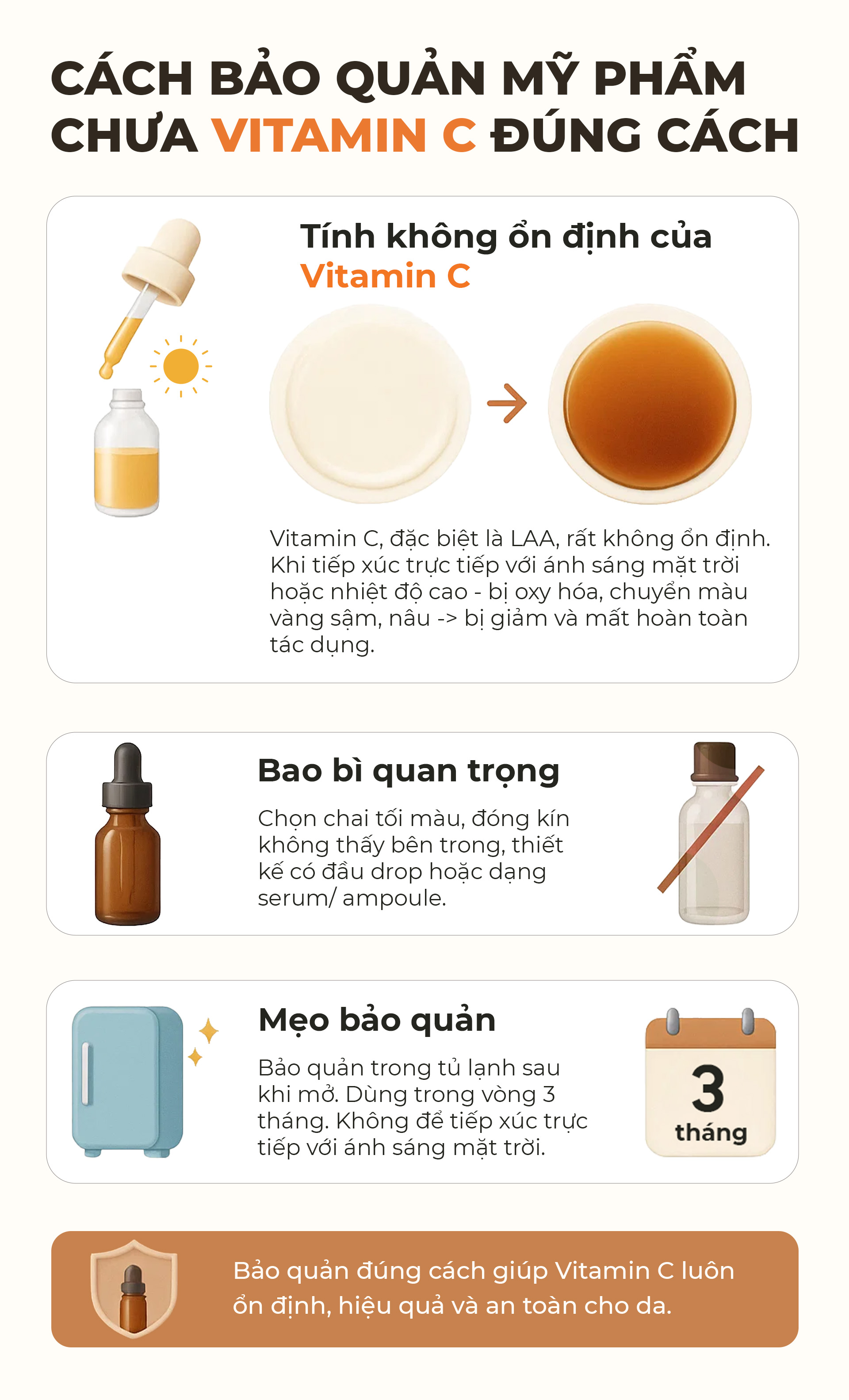 Bảo quản vitamin C đúng cách