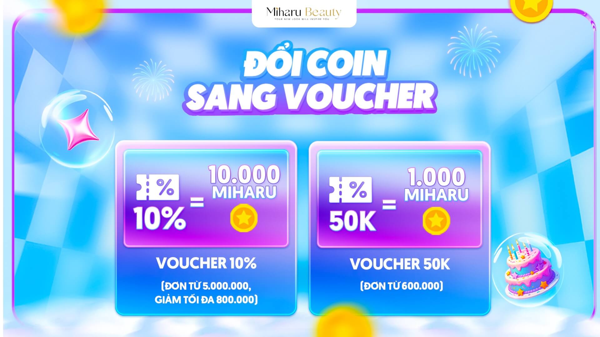 Đổi Miharu Coin sang voucher