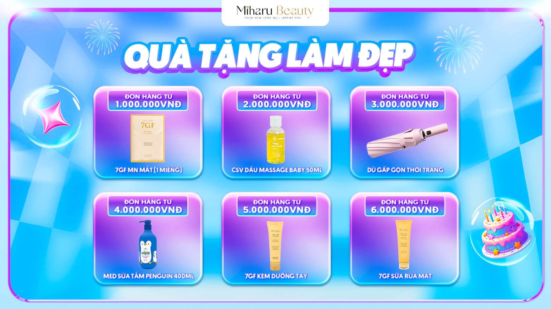 Quà tặng theo giá trị đơn hàng