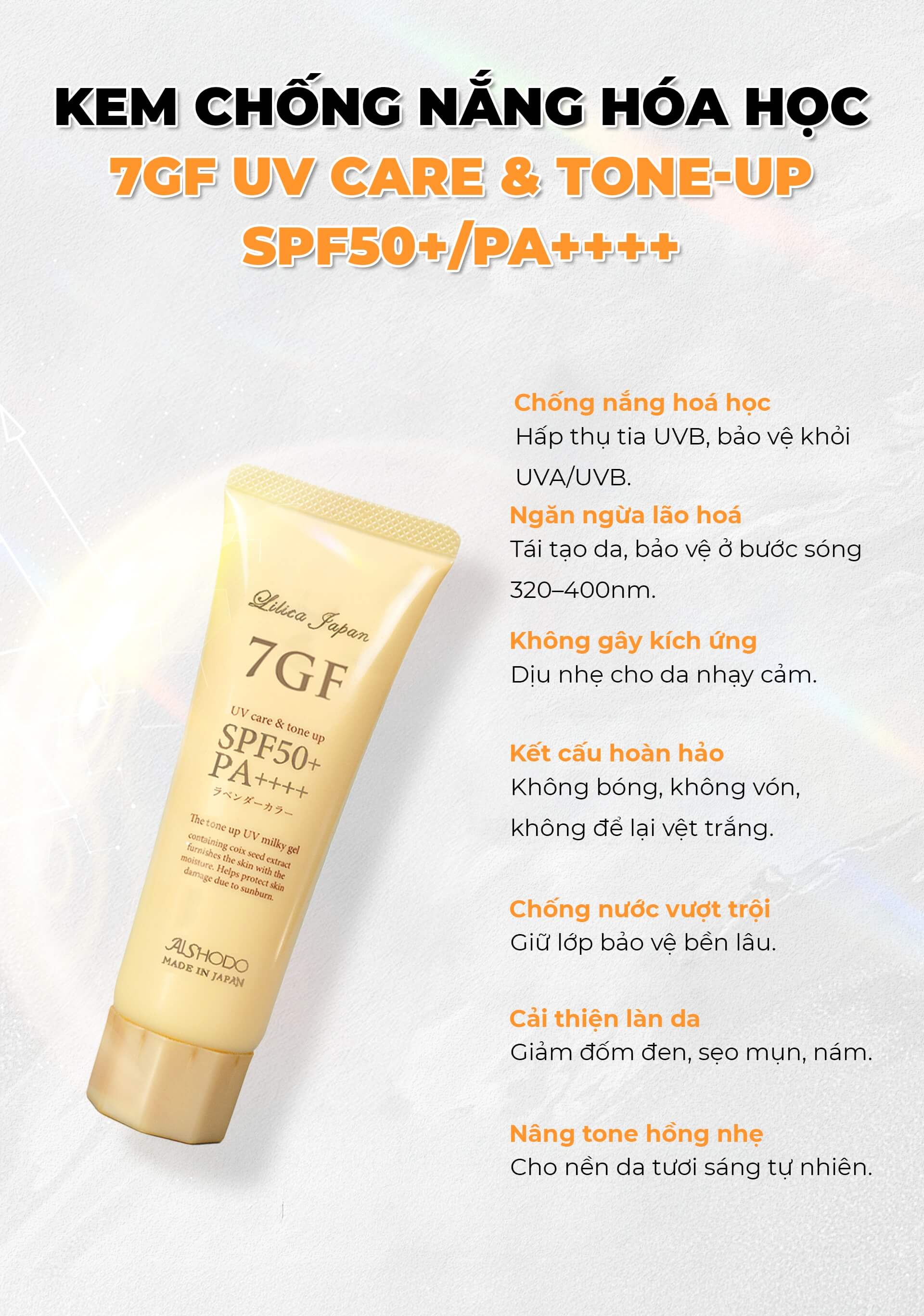 Kem chống nắng - 7GF UV Care & Tone-up