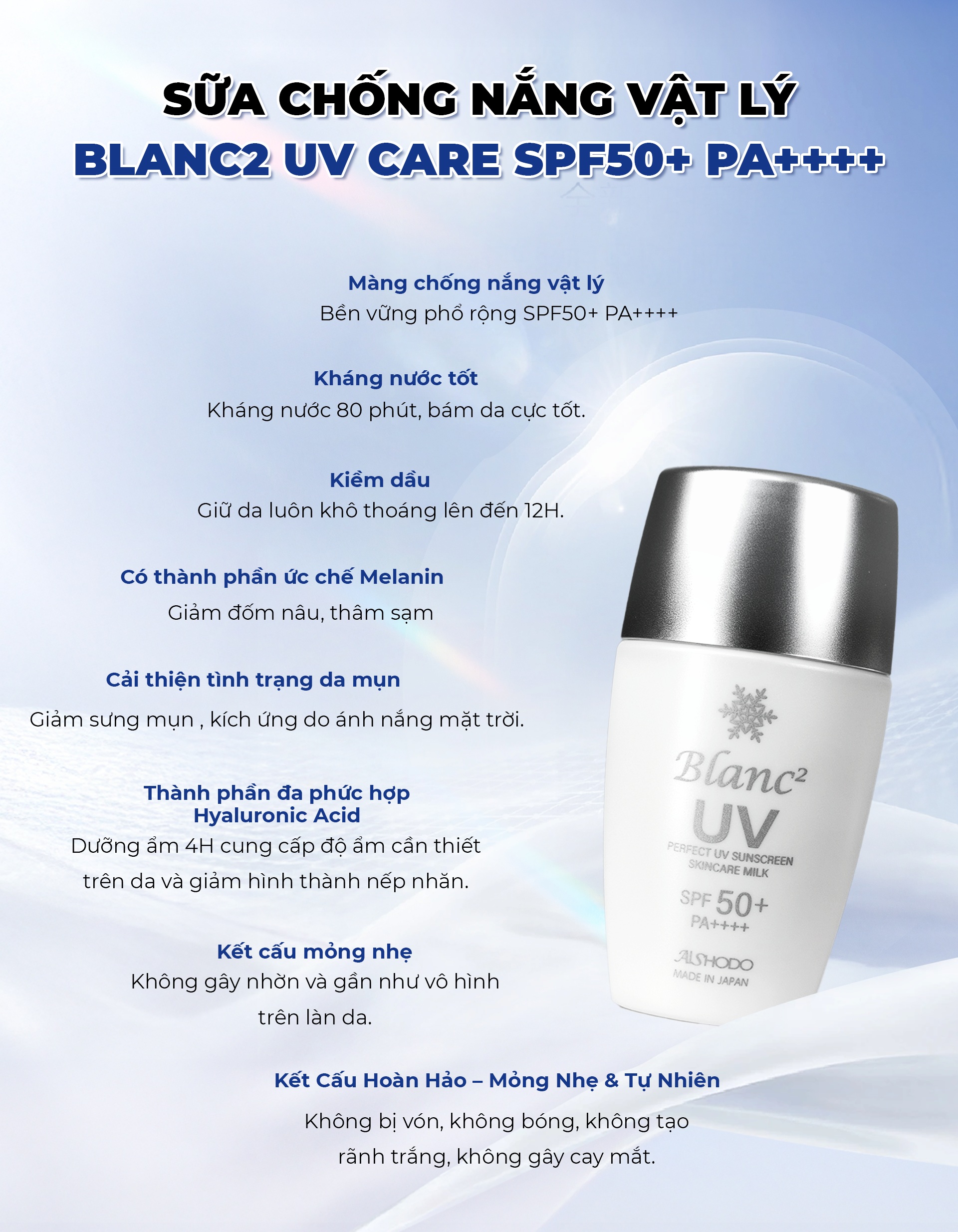 Sữa chống nắng vật lý - Blanc2 UV Care