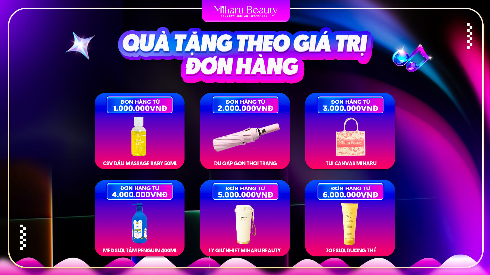 Quà tặng theo giá trị đơn hàng