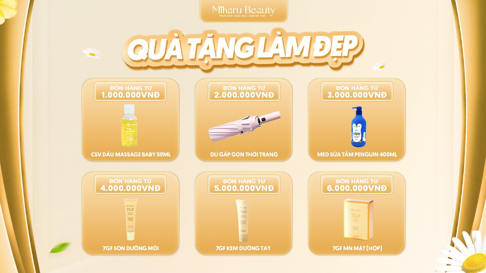 quà tặng theo giá trị đơn hàng