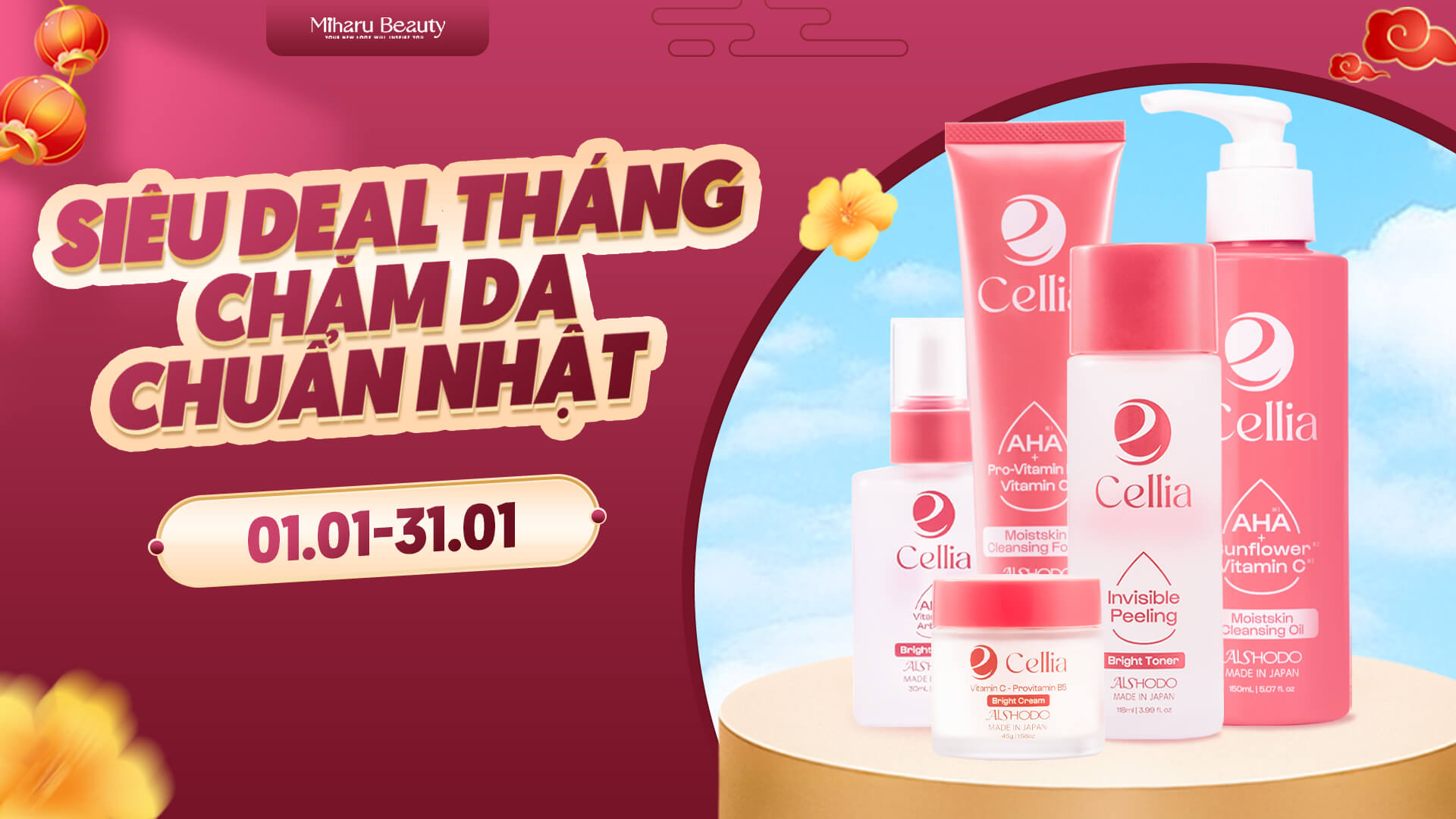 Tháng 1 -  [Mua là có quà] Siêu sale deal tháng - Chăm da chuẩn Nhật