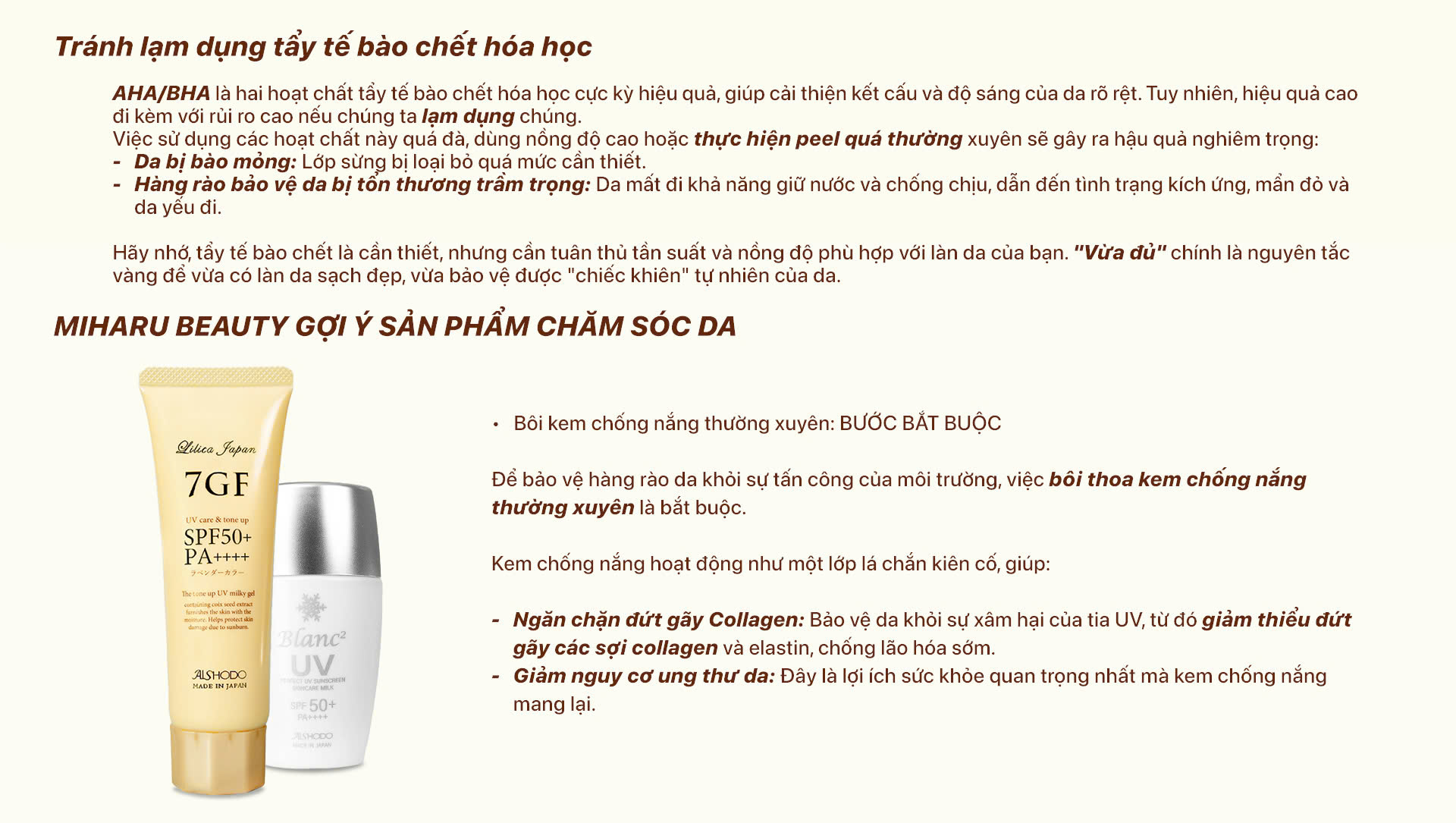 Tránh lạm dụng tẩy tế bào chết hóa học