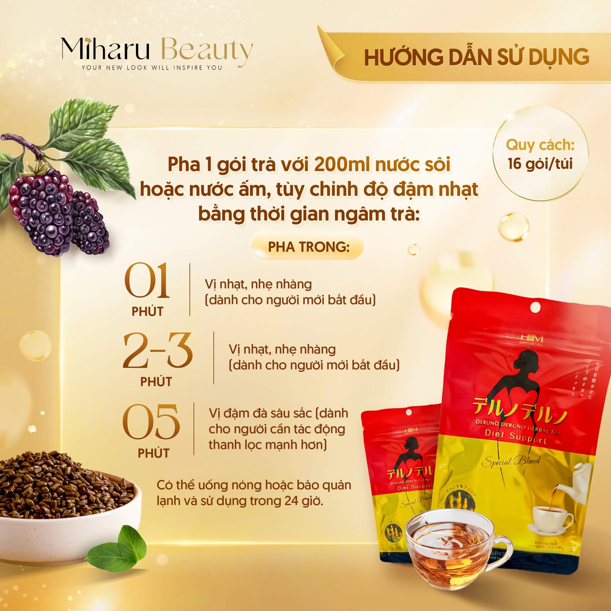 Trà thảo dược - Deruno Deruno Aishodo