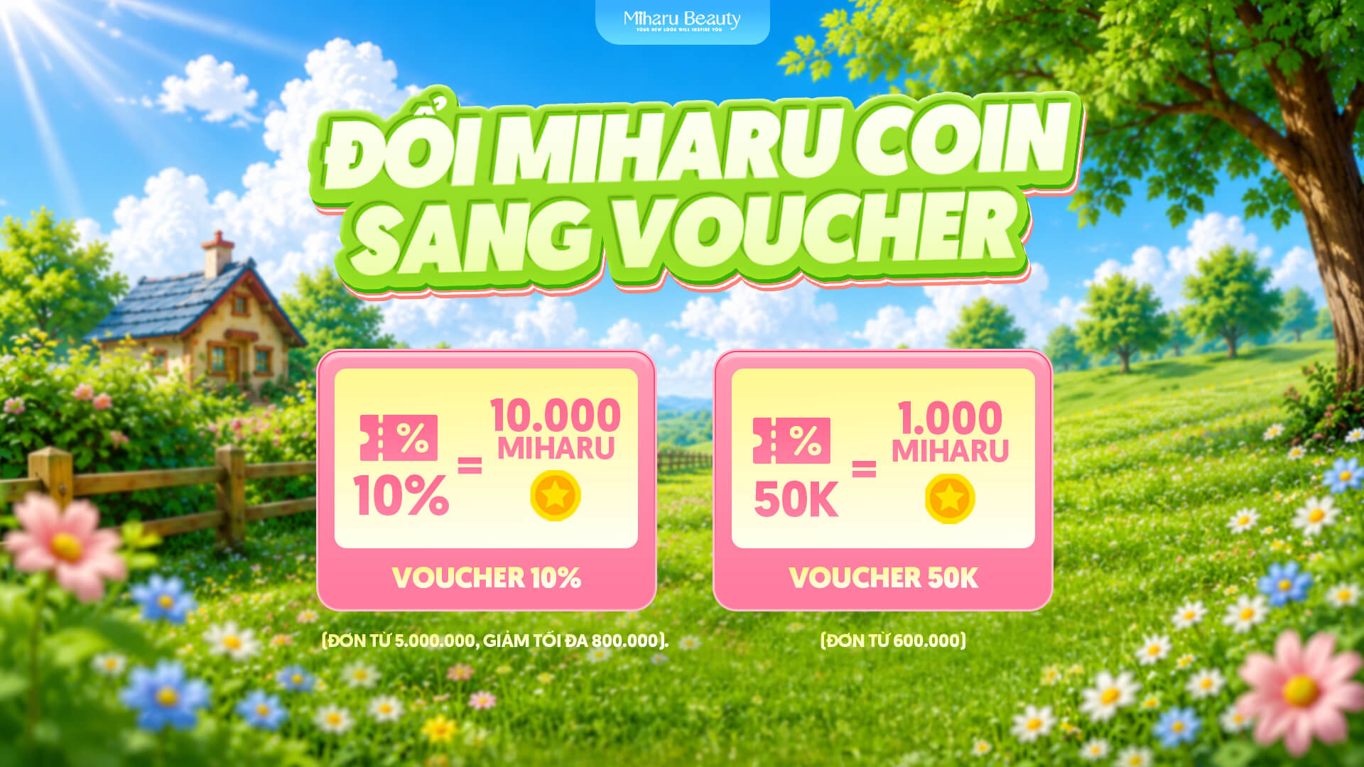 Đổi Miharu Coin sang voucher