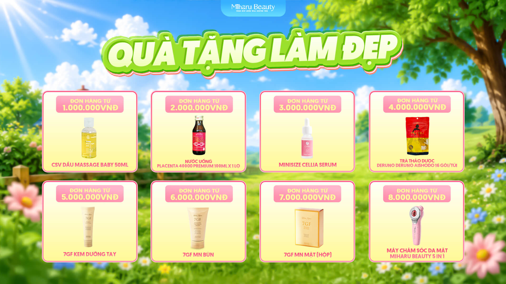 Quà tặng theo giá trị đơn hàng
