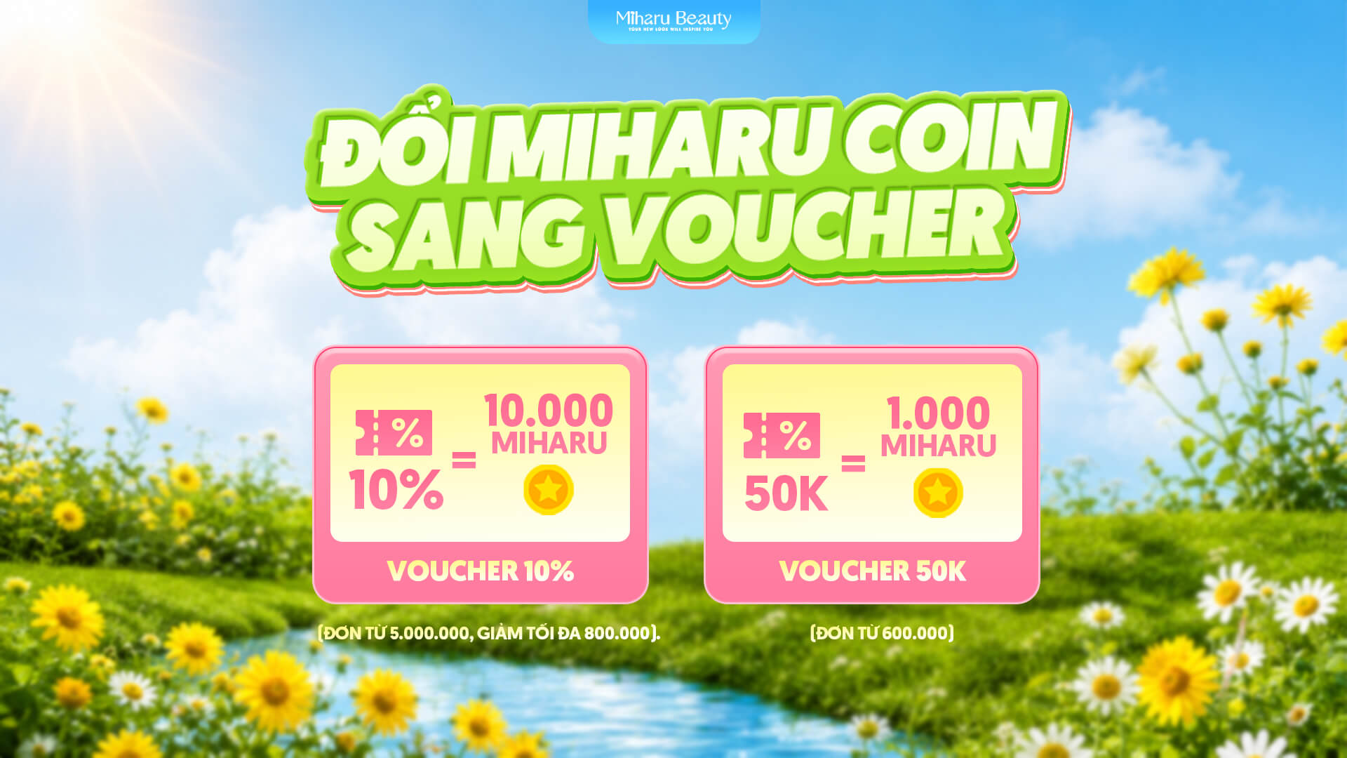 Đổi Miharu Coin sang voucher