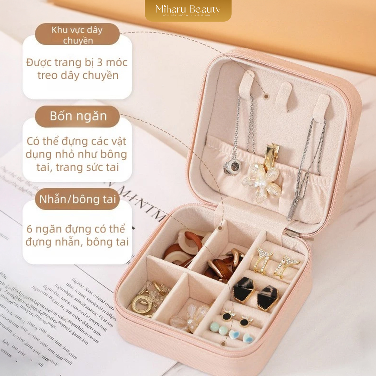 Hộp đựng trang sức 5 ngăn đa năng